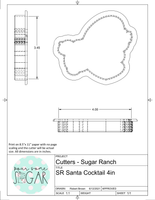 Sugar Ranch Santa Cocktail (Christmas in July) Cookie Cutter