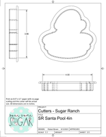 Sugar Ranch Santa Pool (Christmas in July) Cookie Cutter