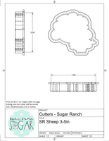 Sugar Ranch Sheep Cookie Cutter/Fondant Cutter or STL Download