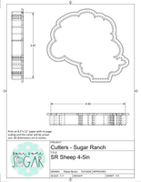 Sugar Ranch Sheep Cookie Cutter/Fondant Cutter or STL Download