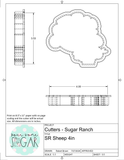 Sugar Ranch Sheep Cookie Cutter/Fondant Cutter or STL Download