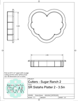 Sugar Ranch Sistahs Platter (To Fit 9x13 Cake Board) Cookie Cutters/Fondant Cutters or STL Downloads