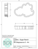 Sugar Ranch Stegosaurus 2 Cookie Cutter/Fondant Cutter or STL Download