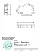 Sugar Ranch Stegosaurus Cookie Cutter/Fondant Cutter or STL Download