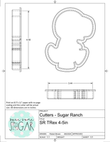 Sugar Ranch TRex Cookie Cutter/Fondant Cutter or STL Download