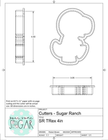 Sugar Ranch TRex Cookie Cutter/Fondant Cutter or STL Download