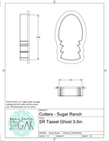 Sugar Ranch Tassel Ghost (Skinny) Cookie Cutter