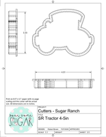 Sugar Ranch Tractor Cookie Cutter/Fondant Cutter or STL Download