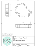 Sugar Ranch Triceratops Cookie Cutter/Fondant Cutter or STL Download