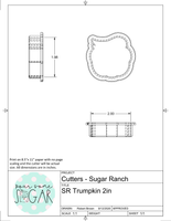 Sugar Ranch Trumpkin Cookie Cutter / Fondant Cutter or STL Download