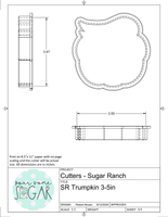 Sugar Ranch Trumpkin Cookie Cutter / Fondant Cutter or STL Download