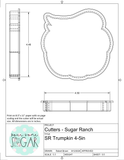 Sugar Ranch Trumpkin Cookie Cutter / Fondant Cutter or STL Download