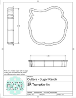 Sugar Ranch Trumpkin Cookie Cutter / Fondant Cutter or STL Download