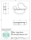 Sugar Ranch Viking Boat Bassinet Cookie Cutter