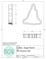 Sugar Ranch Volcano Cookie Cutter/Fondant Cutter or STL Download