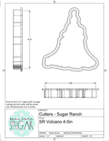 Sugar Ranch Volcano Cookie Cutter/Fondant Cutter or STL Download