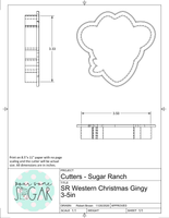 Sugar Ranch Western Gingy Cookie Cutter or Fondant Cutter
