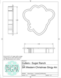 Sugar Ranch Western Gingy Cookie Cutter or Fondant Cutter