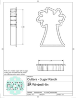 Sugar Ranch Windmill Cookie Cutter/Fondant Cutter or STL Download