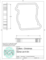 Santa List/Diploma/Scroll Cookie Cutter or Fondant Cutter