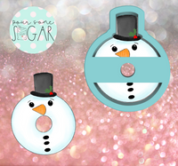 Snowman Donut Cookie Cutter or Fondant Cutter