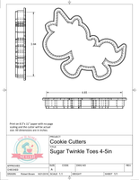 Sugar Twinkle Toes Unicorn Cookie Cutter