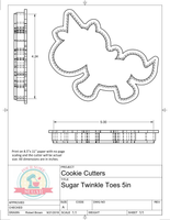 Sugar Twinkle Toes Unicorn Cookie Cutter