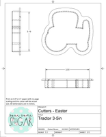 Tractor (Easter) Cookie Cutter/Fondant Cutter or STL Download