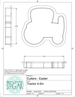 Tractor (Easter) Cookie Cutter/Fondant Cutter or STL Download