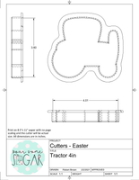 Tractor (Easter) Cookie Cutter/Fondant Cutter or STL Download