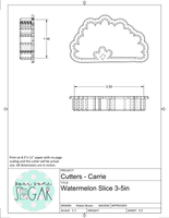 The Cookie Momster Carrie's Watermelon Slice (Skinny) STL Download