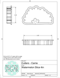 The Cookie Momster Carrie's Watermelon Slice (Skinny) STL Download