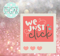 Camera and Polaroid Pic "We Just Click" Valentine's Day Cookie Cutters or Fondant Cutters