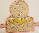 Gingerbread Man Rolling Pin Cookie Cutter or Fondant Cutter