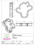 Cactus with Bow Cookie Cutter or Fondant Cutter
