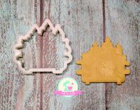 Christmas Candle Plaque Cookie Cutter or Fondant Cutter