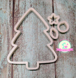 Christmas Tree Tic Tac Toe Cookie Cutter or Fondant Cutter