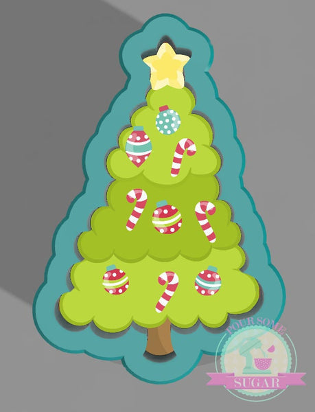 Christmas Tree w/Star Cookie Cutter or Fondant Cutter