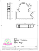 Santa Claus Plaque Cookie Cutter