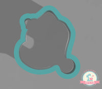 Hippo Santa Hat Cookie Cutter