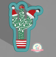 Christmas Saguaro (Skinny) Cookie Cutter or Fondant Cutter