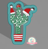 Christmas Saguaro (Skinny) Cookie Cutter or Fondant Cutter