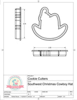 Southwest Christmas Cowboy Hat Cookie Cutter