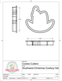 Southwest Christmas Cowboy Hat Cookie Cutter