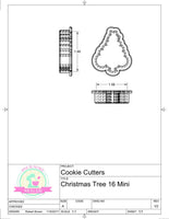 Christmas Tree w/Bow Cookie Cutter or Fondant Cutter