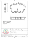 Heart Love Plaque Cookie Cutter