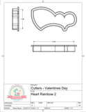 Heart Rainbow 2 Cookie Cutter (Skinny)