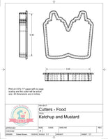 Mustard and Ketchup Cookie Cutter (We Go Together)