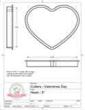 Heart Tic Tac Toe Set (X & O are 1") Cookie Cutter