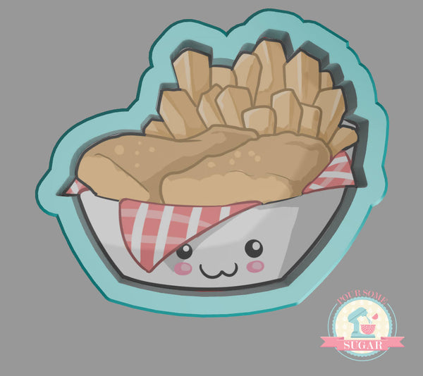 Fish and Chips (We Go Together Like) Cookie Cutter or Fondant Cutter